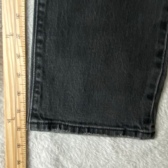 Levi's 501 XX High Rise Straight Leg Jeans Men 33x32 Black Button Fly IRREGULAR - Picture 15 of 15
